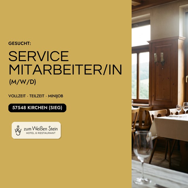Leerer Gastraum kurz vor dem Service